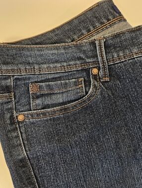 Bandolino Straight Leg Dark Blue Jeans - Size 12